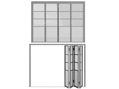 现代玻璃推拉门