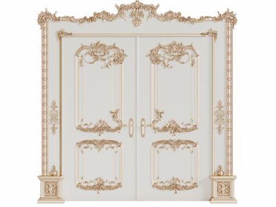 欧式雕花双扇大门