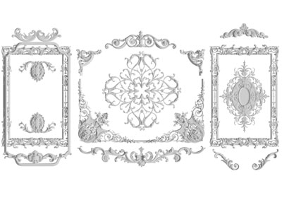 法式雕花护墙板