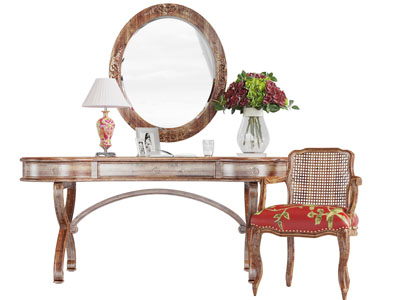 欧式古典实木化妆梳妆台