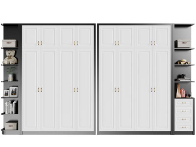 北欧撞色衣柜3d模型 北欧撞色衣柜