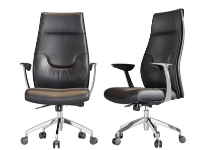 黑色真皮办公转椅