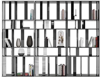 现代开放式收纳装饰柜架