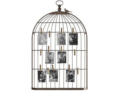 现代铁艺鸟笼墙面装饰挂件