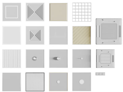 方形空调风扇出风口