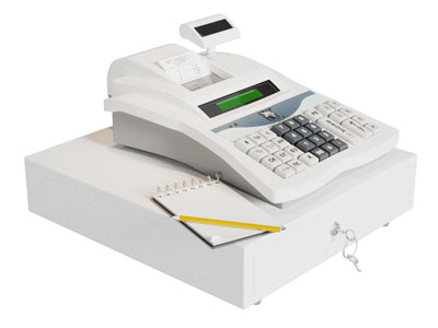 现代超市柜台收银机3d模型 现代超市柜台收银机