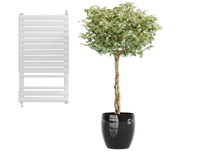 黑色陶瓷花盆盆栽植物暖气片3d模型 黑色陶瓷花盆盆栽植物暖气片