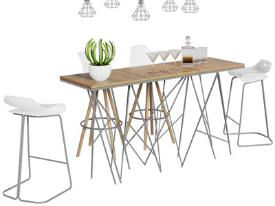 现代金属支架吧台吧椅