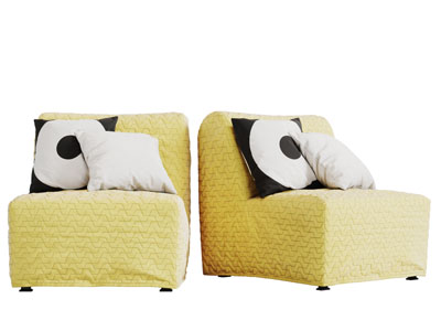 现代布艺单人沙发3d模型 现代布艺单人沙发