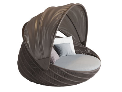 现代带斗篷的户外沙发3d模型 现代带斗篷的户外沙发