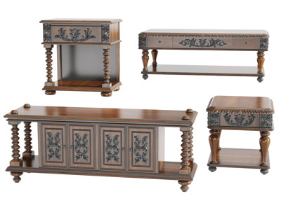 欧式古典实木雕花电视柜床头柜茶几
