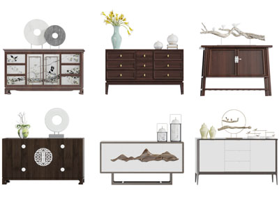 新中式玄关柜边柜