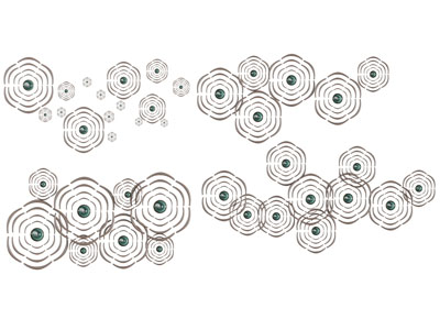 新中式花朵墙饰挂件