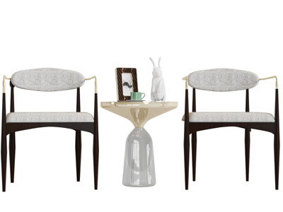 现代休闲椅子茶几