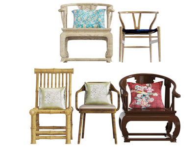 中式实木扶手椅休闲椅子