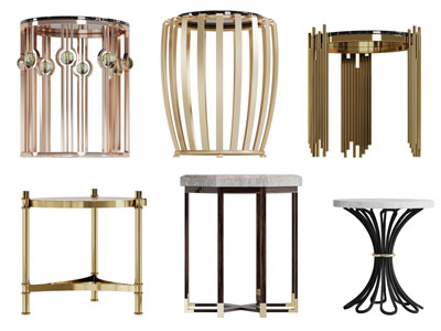 现代轻奢圆形茶几3d模型 现代轻奢圆形茶几