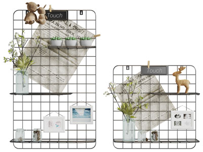 现代网状墙饰收纳架