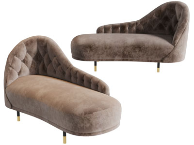 欧式软包靠背的贵妃椅