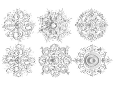 法式雪花造型的雕花灯盘