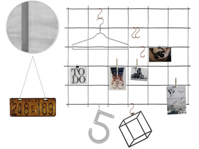 现代墙面装饰挂件网状收纳架