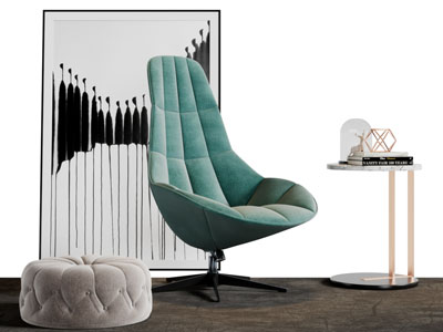 现代布艺休闲椅懒人沙发