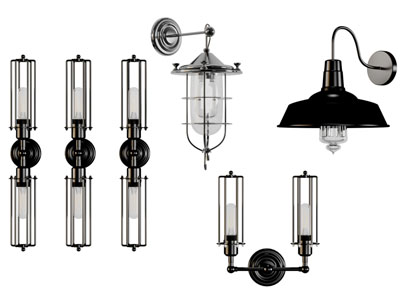 工业风金属铁艺壁灯