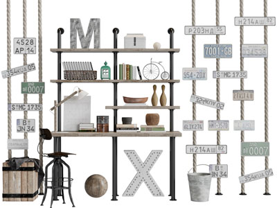 工业风书桌椅装饰挂件