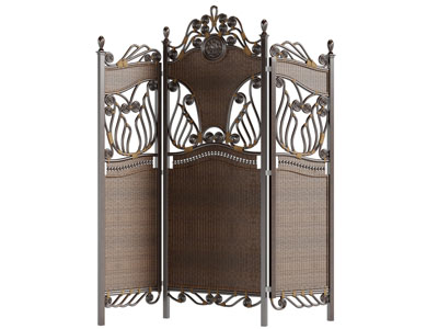 欧式雕花装饰的屏风