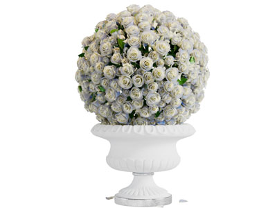 欧式户外白色雕花花盆玫瑰花3d模型 欧式户外白色雕花花盆玫瑰花