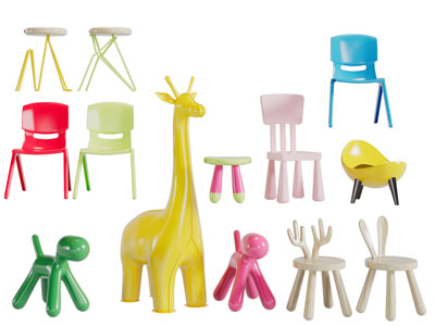 现代儿童卡通造型的椅子凳子