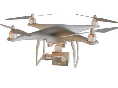 现代白色无人飞机