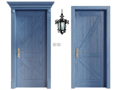 地中海实木平开门