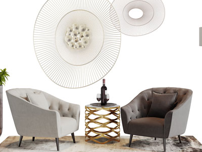 现代布艺单人沙发3d模型 现代布艺单人沙发