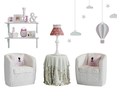 现代编织纹理的布艺单人沙发3d模型 现代编织纹理的布艺单人沙发