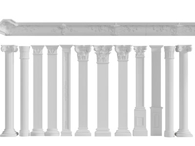 欧式装饰雕花的罗马柱子