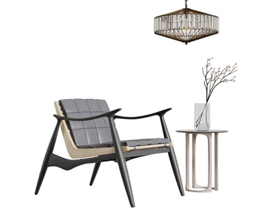 新中式休闲椅子茶几组合