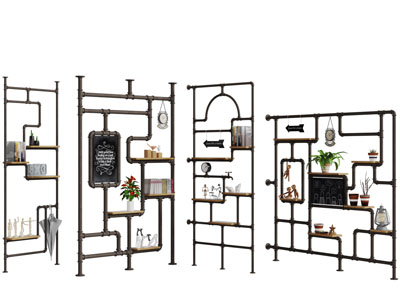 工业风水管框架的装饰架