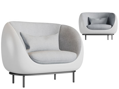 现代布艺单人沙发3d模型 现代布艺单人沙发