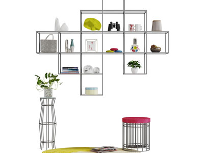 现代金属铁艺墙面装饰架