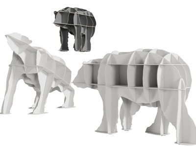 北欧卡通熊置物装饰架