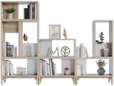 现代实木装饰收纳架