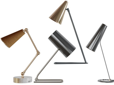 现代金属灯罩台灯