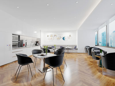 现代茶水间水吧休息区