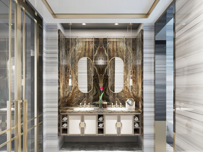 现代轻奢洗手间卫浴间