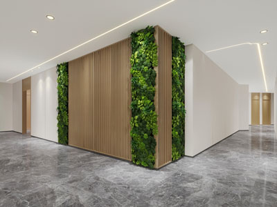 现代办公大楼走廊过道