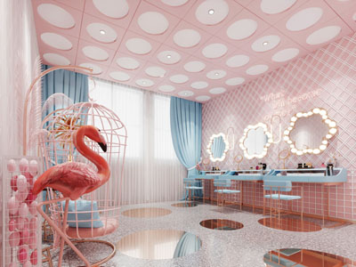 现代轻奢化妆室