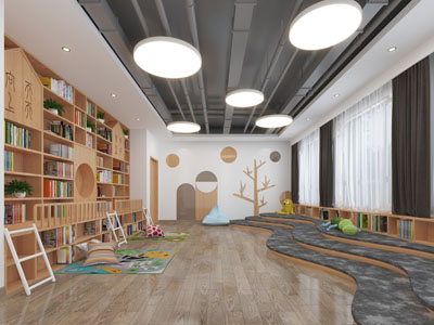 北欧儿童图书阅览室书吧