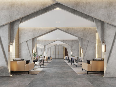 后现代售楼处大堂接待区