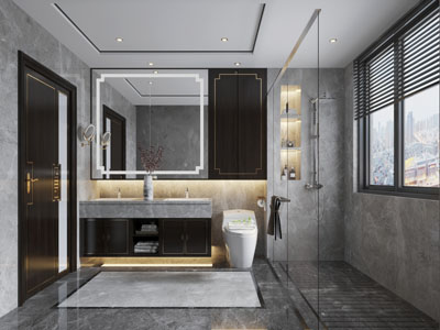 新中式洗手间卫浴间