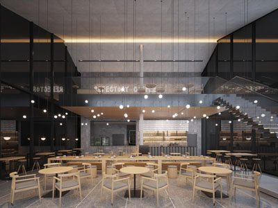 现代饭店餐馆就餐区